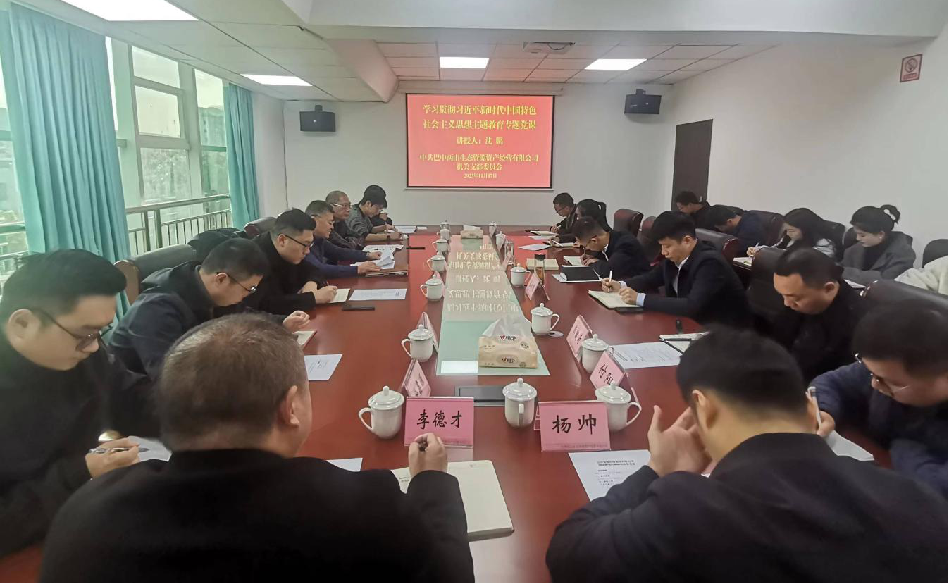 集團(tuán)公司黨委副書記、總經(jīng)理沈鵬到巴中兩山公司講授主題教育專題黨課